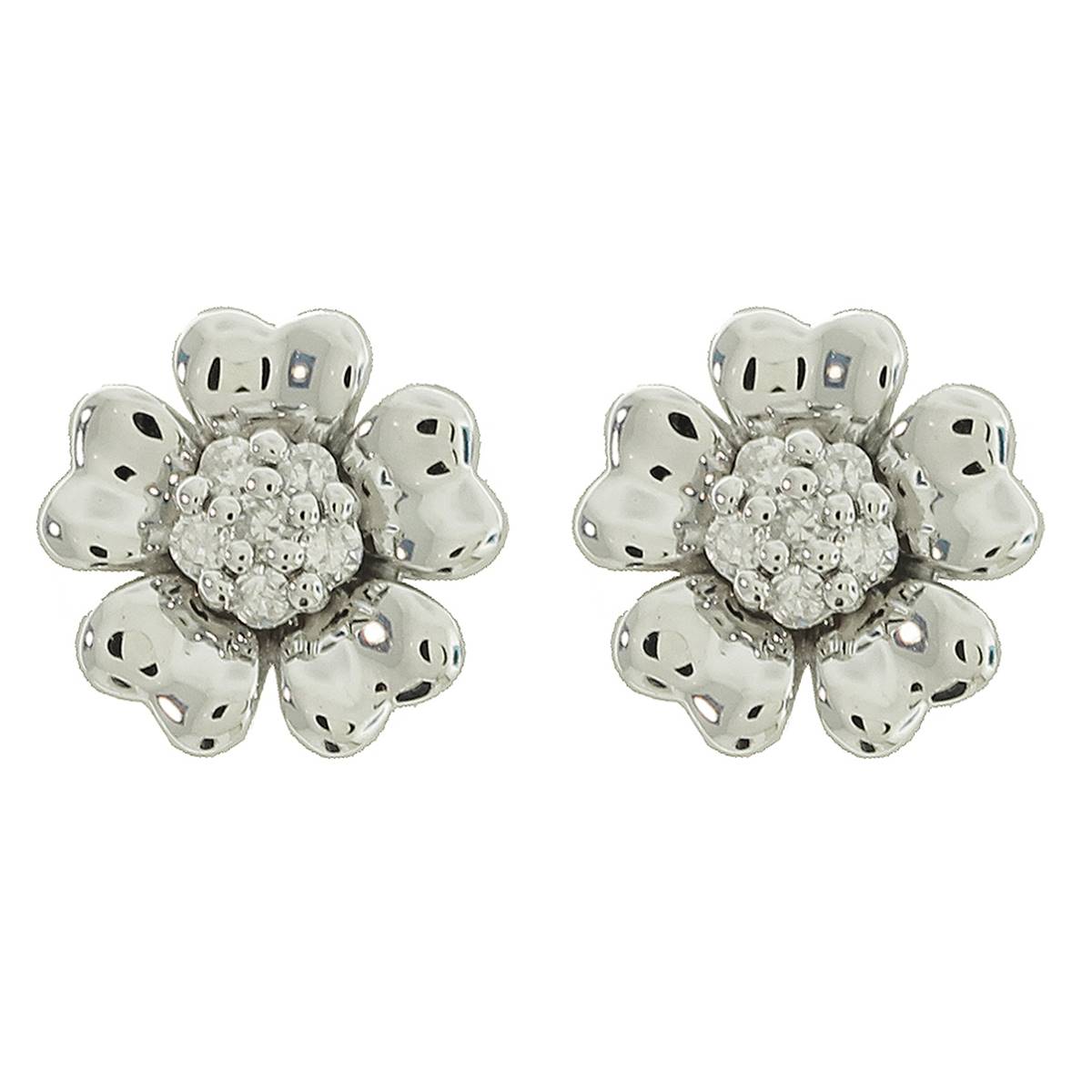 Diamond Classics(tm) 1/10ctw. Diamond Flower Stud Earrings