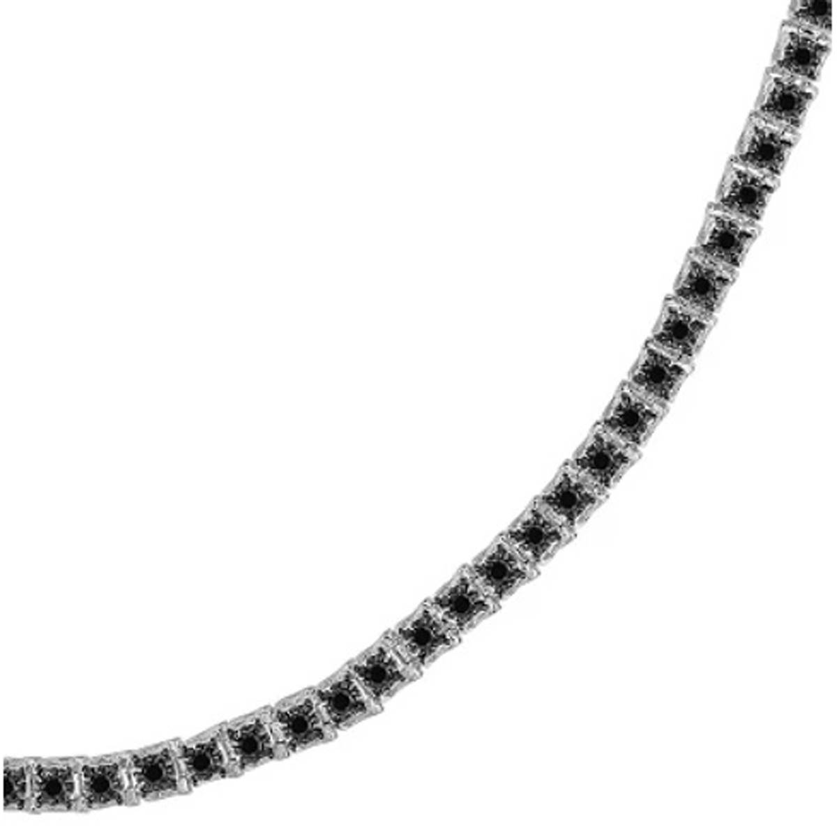 Diamond Classics(tm) 3ctw. Black Diamond Tennis Link Bracelet