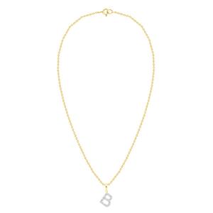 Nova Star(R) Gold Plated Lab-Grown Diamond Initial B Pendant alternate view