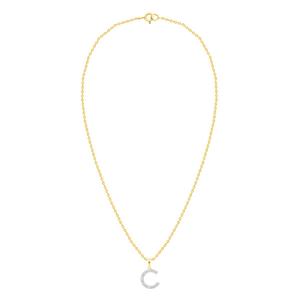 Nova Star(R) Gold-Plated Lab-Grown Diamond Initial C Pendant alternate view