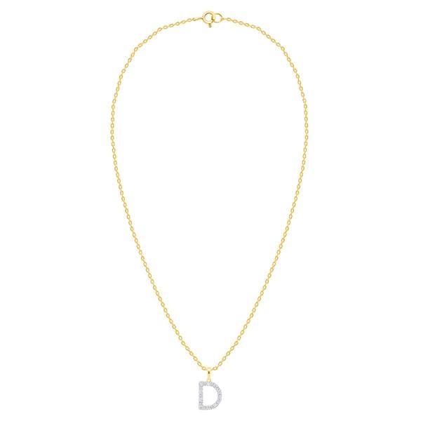 Nova Star(R) Gold-Plated Lab-Grown Diamond Initial D Pendant alternate view