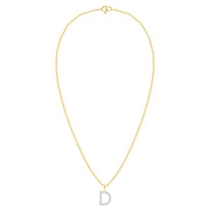 Nova Star(R) Gold-Plated Lab-Grown Diamond Initial D Pendant alternate view