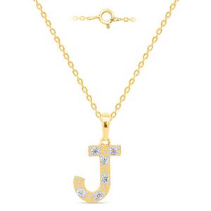 Nova Star(R) Gold-Plated Lab-Grown Diamond Initial J Pendant