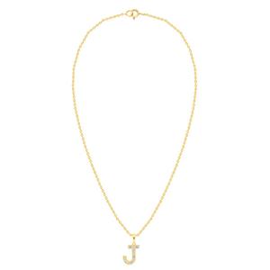 Nova Star(R) Gold-Plated Lab-Grown Diamond Initial J Pendant alternate view