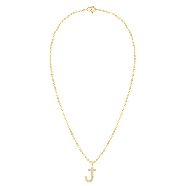 Nova Star(R) Gold-Plated Lab-Grown Diamond Initial J Pendant alternate view