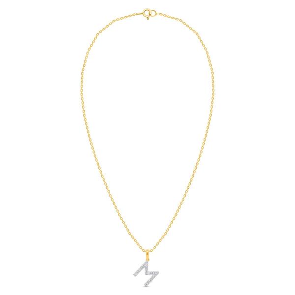 Nova Star(R) Gold-Plated Lab-Grown Diamond Initial M Pendant alternate view