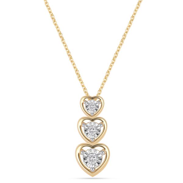 Nova Star(R) 1/10ctw. Lab Grown Diamond Three Heart Pendant