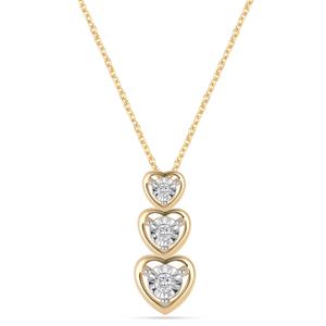 Nova Star(R) 1/10ctw. Lab Grown Diamond Three Heart Pendant