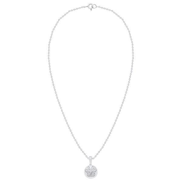 Nova Star(R) Sterling Silver 1/8ctw. Lab Grown Diamond Paw Pendant