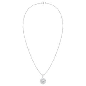 Nova Star(R) Sterling Silver 1/8ctw. Lab Grown Diamond Paw Pendant