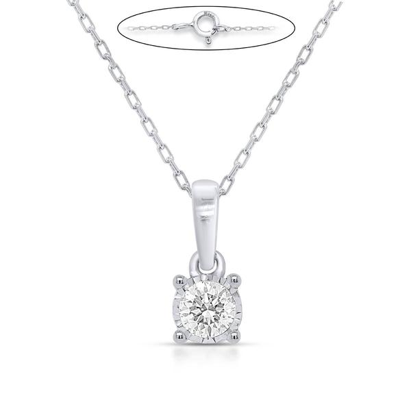 Nova Star(R) Sterling Silver 1/4ctw. Lab Grown Diamond Pendant