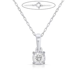 Nova Star(R) Sterling Silver 1/4ctw. Lab Grown Diamond Pendant