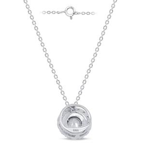 Nova Star(R) Sterling Silver 1/4ctw. Lab Grown Diamond Halo Pendant alternate view