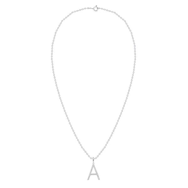 Nova Star(R) Sterling Silver Lab-Grown Diamond Initial A Pendant alternate view