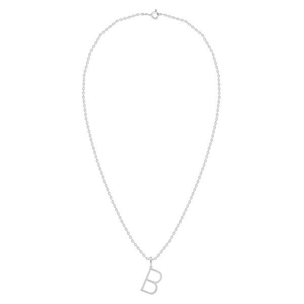 Nova Star(R) Sterling Silver Lab-Grown Diamond Initial B Pendant alternate view