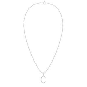 Nova Star(R) Sterling Silver Lab-Grown Diamond Initial C Pendant alternate view