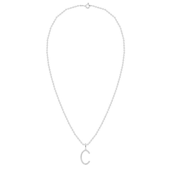 Nova Star(R) Sterling Silver Lab-Grown Diamond Initial C Pendant alternate view