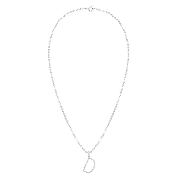 Nova Star(R) Sterling Silver Lab-Grown Diamond Initial D Pendant alternate view