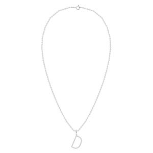 Nova Star(R) Sterling Silver Lab-Grown Diamond Initial D Pendant alternate view