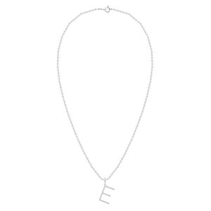 Nova Star(R) Sterling Silver Lab-Grown Diamond Initial E Pendant alternate view