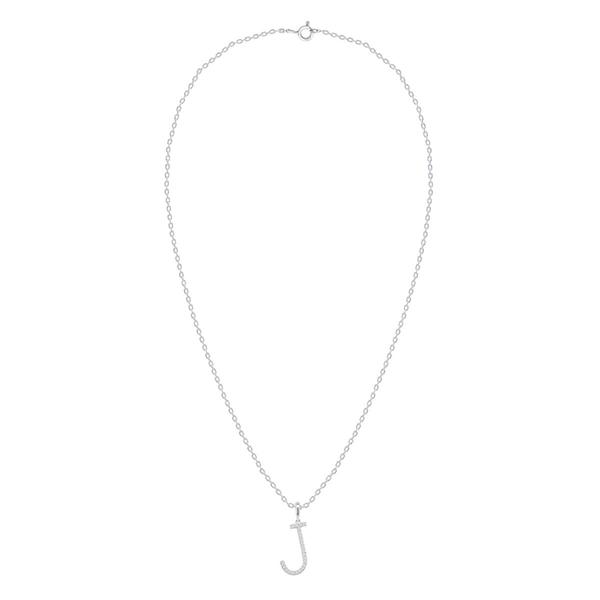 Nova Star(R) Sterling Silver Lab-Grown Diamond Initial J Pendant alternate view