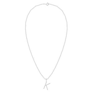Nova Star(R) Sterling Silver Lab-Grown Diamond Initial K Pendant alternate view