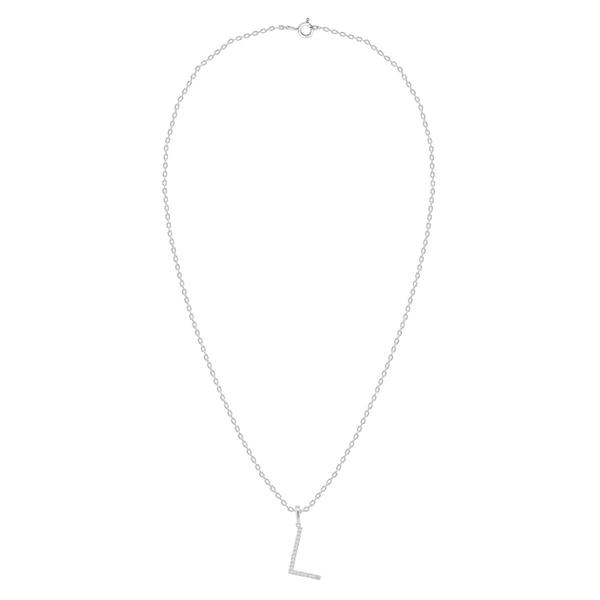 Nova Star(R) Sterling Silver Lab-Grown Diamond Initial L Pendant alternate view