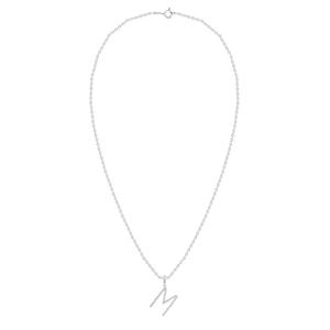 Nova Star(R) Sterling Silver Lab-Grown Diamond Initial M Pendant alternate view