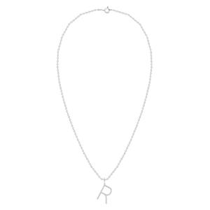 Nova Star(R) Sterling Silver Lab-Grown Diamond Initial R Pendant alternate view