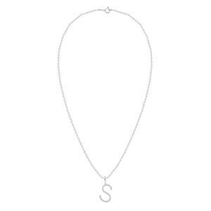 Nova Star(R) Sterling Silver Lab-Grown Diamond Initial S Pendant alternate view
