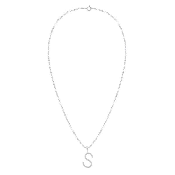 Nova Star(R) Sterling Silver Lab-Grown Diamond Initial S Pendant alternate view