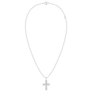 Nova Star(R) Sterling 1/2ctw. Lab Grown Diamond Cross Pendant