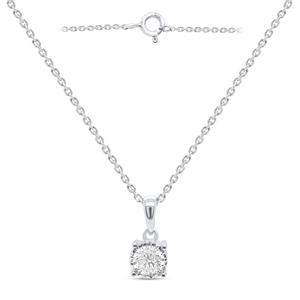 Nova Star(R) Sterling 1/2ctw. Lab Grown Diamond Solitaire Pendant
