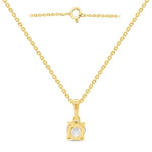 Nova Star(R) Yellow Gold Lab Grown Diamond Solitaire Pendant alternate view