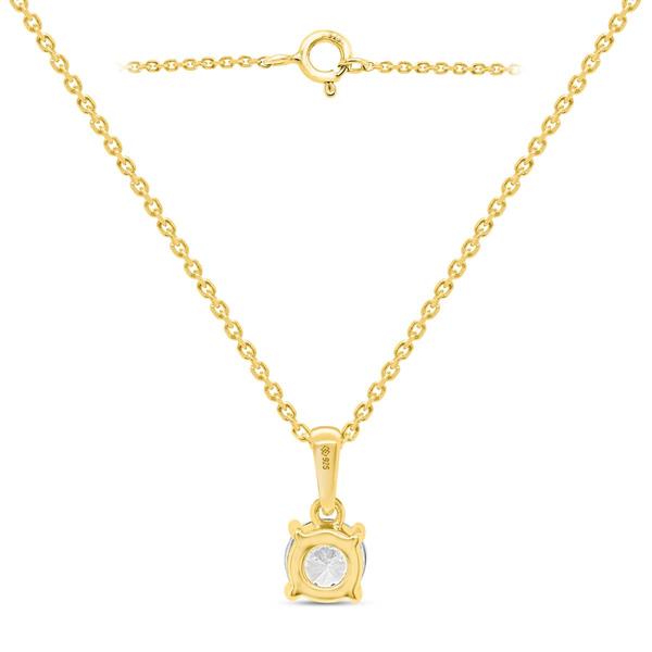 Nova Star(R) Yellow Gold Lab Grown Diamond Solitaire Pendant alternate view