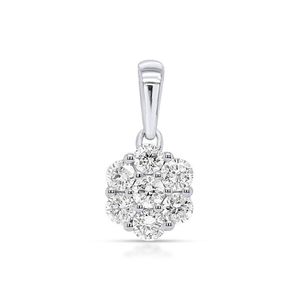 Nova Star(R) 1/2ctw. Lab Grown Diamond Cluster Pendant