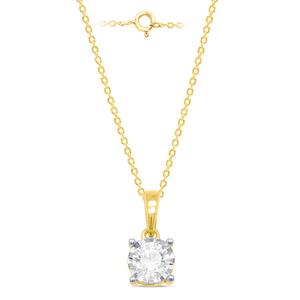 Nova Star(R) Yellow Gold 1ctw. Lab Grown Diamond Solitaire Pendant