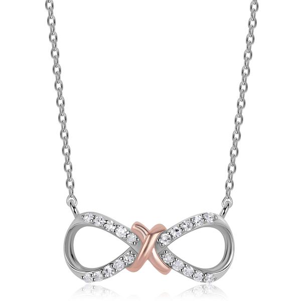 Nova Star(R) 1/10ctw. Lab Grown Diamond Two Tone Infinity Necklace
