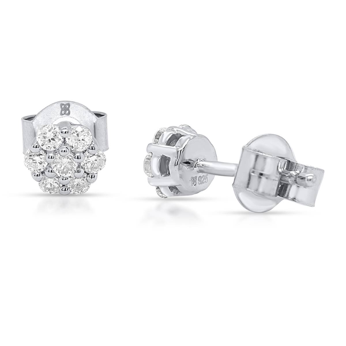 Nova Star(R) 1/4ctw. Lab Grown Diamond Cluster Stud Earrings