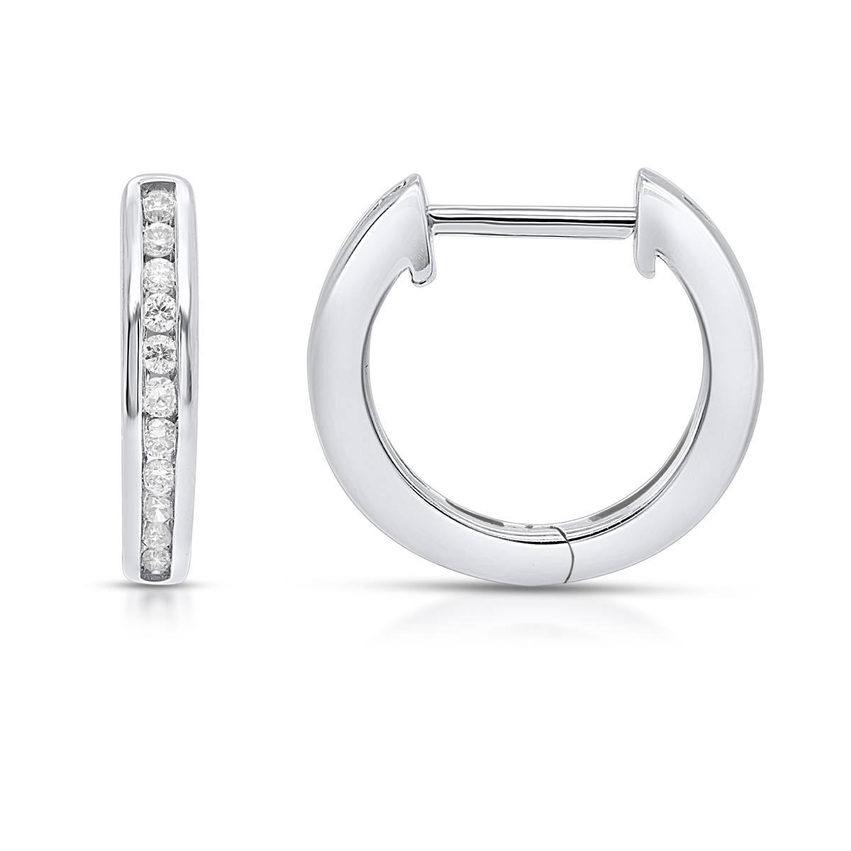 Nova Star(R) 1/4ctw. Lab Grown Diamond Channel Set Hoop Earrings