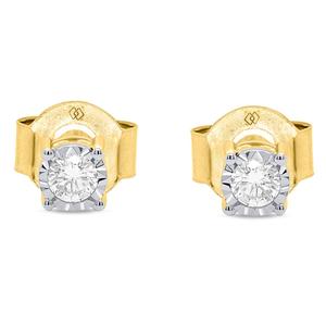 Nova Star(R) Yellow Gold 1/4ctw. Lab Grown Diamond Stud Earrings alternate view