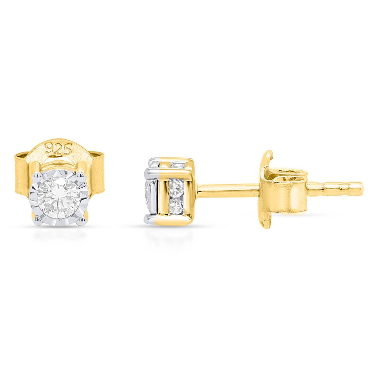 Nova Star(R) Yellow Gold 1/3ctw. Lab Grown Diamond Stud Earrings