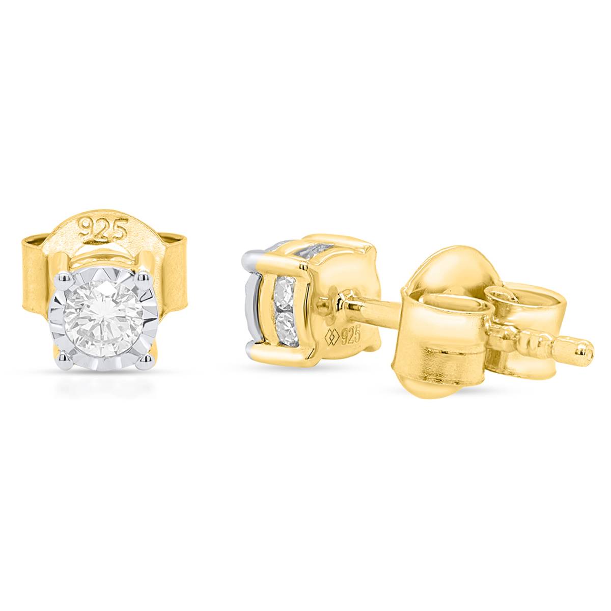 Nova Star(R) Yellow Gold 1/3ctw. Lab Grown Diamond Stud Earrings