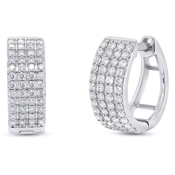 Nova Star(R) Sterling Silver Lab Grown Diamond Hoop Earrings