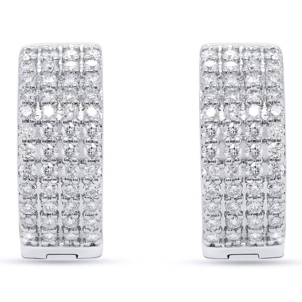Nova Star(R) Sterling Silver Lab Grown Diamond Hoop Earrings alternate view