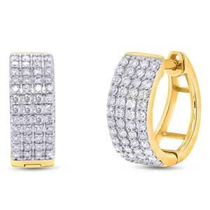 Nova Star(R) Gold Plated Lab Grown Diamond Hoop Earrings