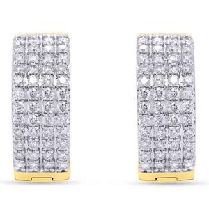 Nova Star(R) Gold Plated Lab Grown Diamond Hoop Earrings alternate view