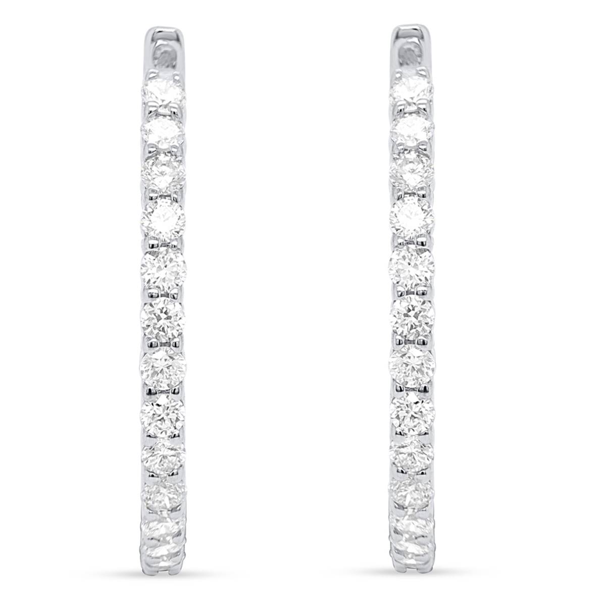 Nova Star(R) Sterling 1/2ctw. Lab Grown Diamond Hoop Earrings