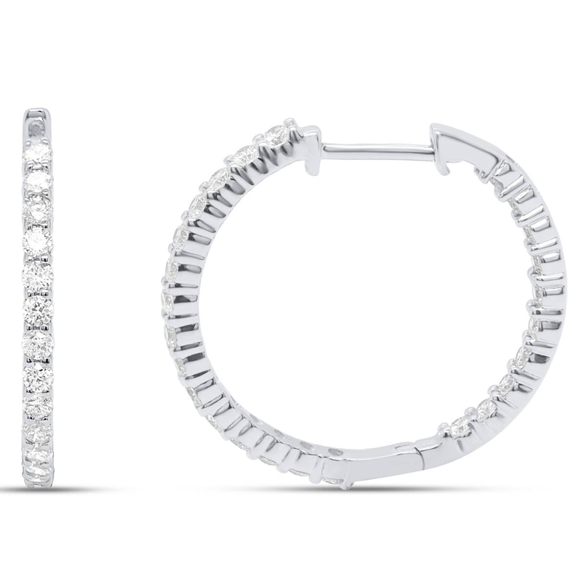 Nova Star(R) Sterling 1/2ctw. Lab Grown Diamond Hoop Earrings