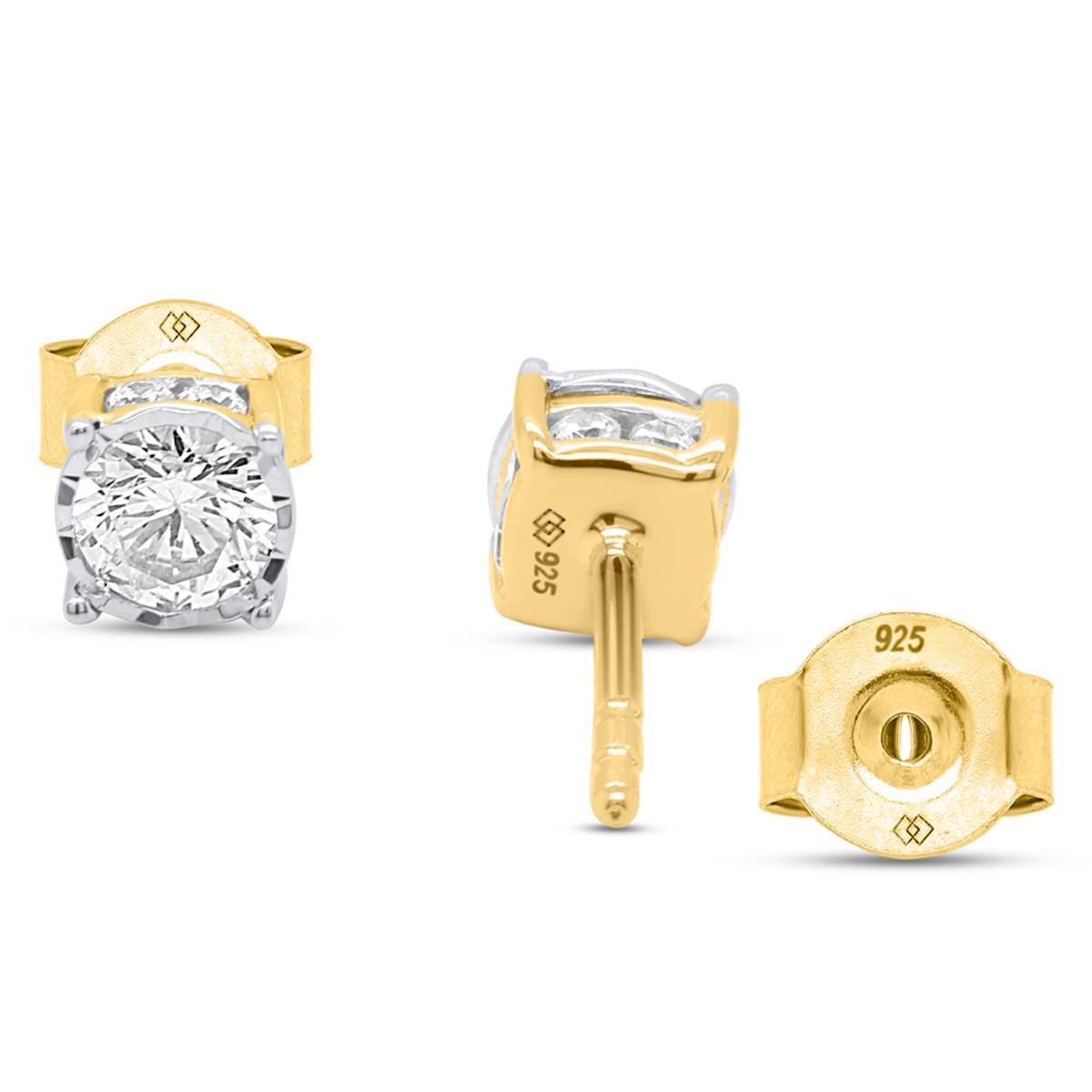 Nova Star(R) Yellow Gold 1/2ctw. Lab Grown Diamond Stud Earrings